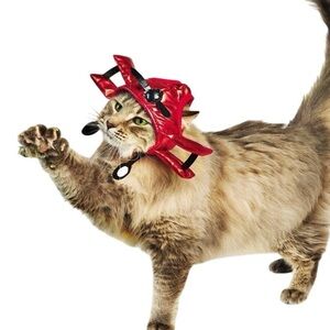 HYDE and EEK Boutique NWT Cat Biplane Headpiece OSFA Red and Black • Costume